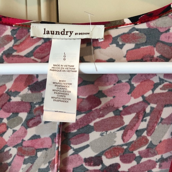 New Multi-Colored Knee Length Dress Size: Large - Picture 3 of 5